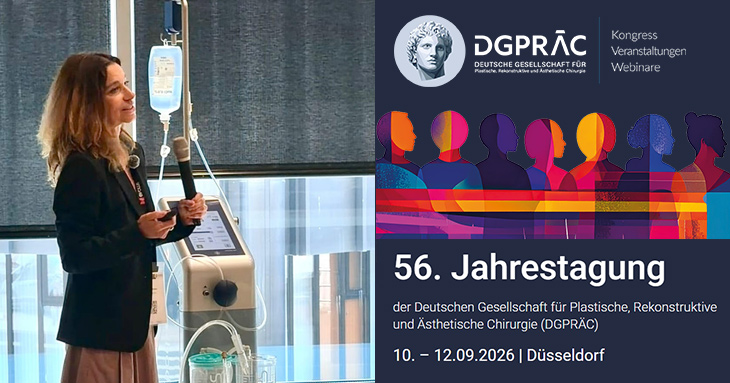 Dr. med. Ursula Tanzella hält das Lunch Symposium mit humanmed auf der 56. Jahrestagung der DGPRÄC in Düsseldorf
